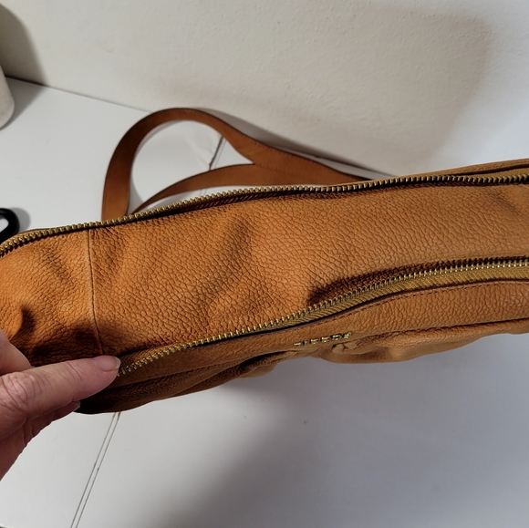 Fossil Small Piper Pebbled Leather Bag Light Brown - Picture 10 of 12